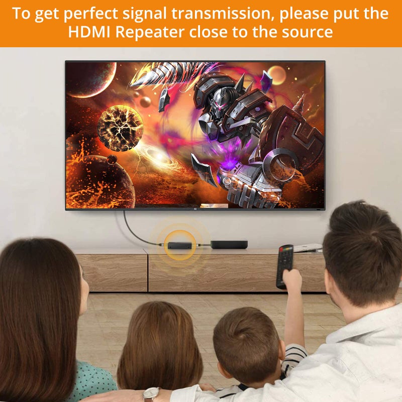 Neoteck HDMI 2.0 Repeater 4K 2160P 3D HDMI Signal Amplifier Repeater Boost Up to 196ft Transmission Distance Mini Size Metal Shell for PC DVD Sky HD Box PS3 PS4 Satellite Box - Image 4